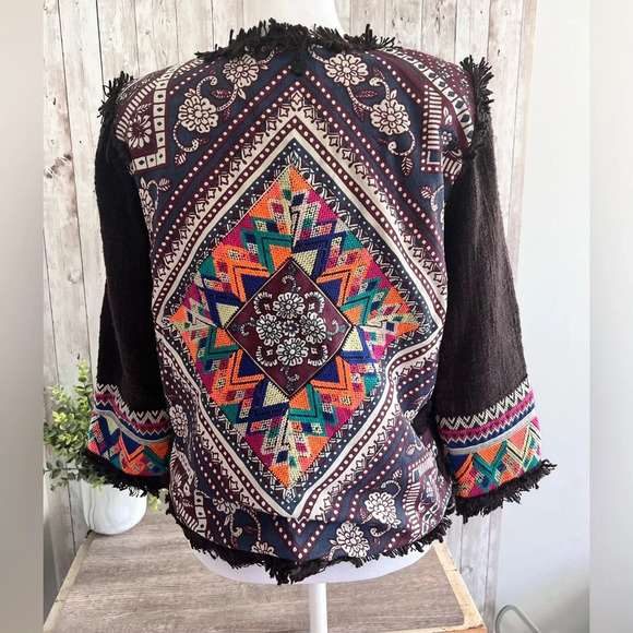 Billabong Women’s Lou Cropped Embroidered Jacket Blazer - Picture 5 of 7